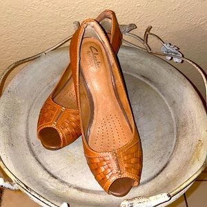 Clarks Artisan Peep Toe Pumps